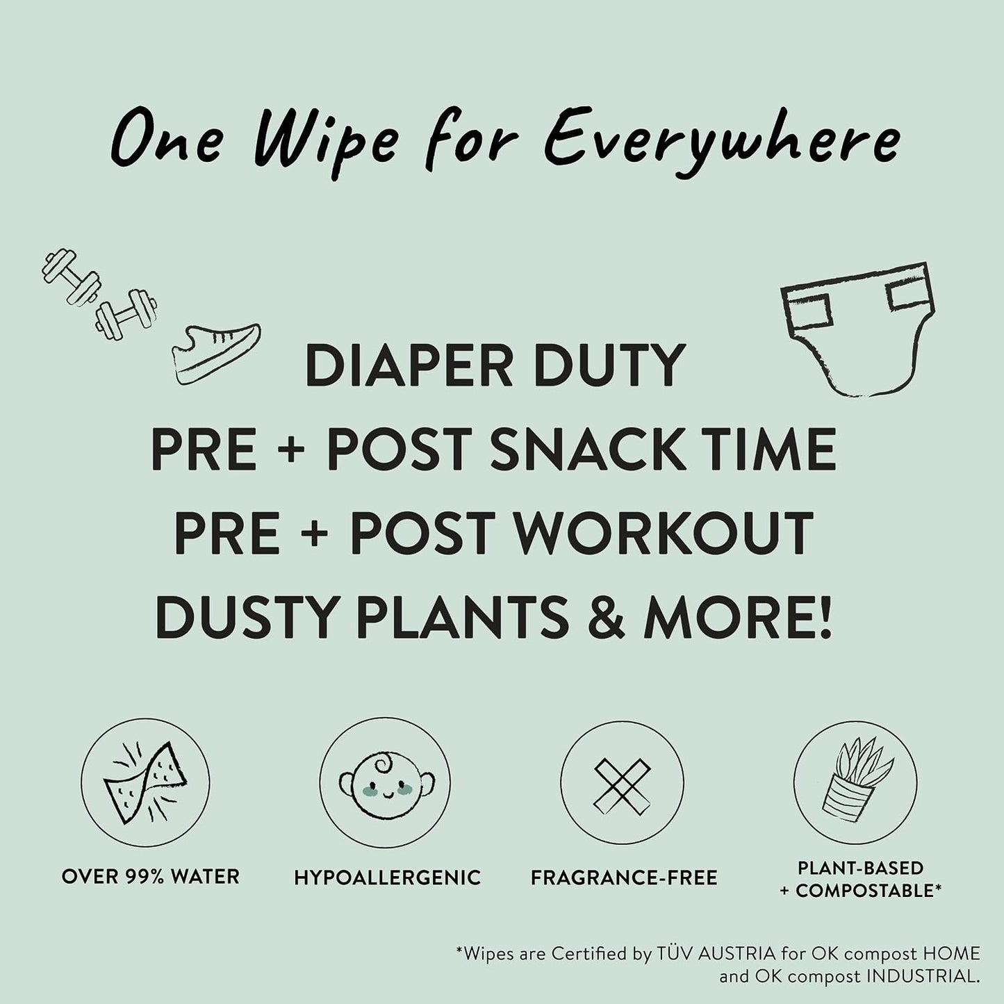 The Honest Company Multi-Use Baby Wipes, Pattern Play, 720 Count