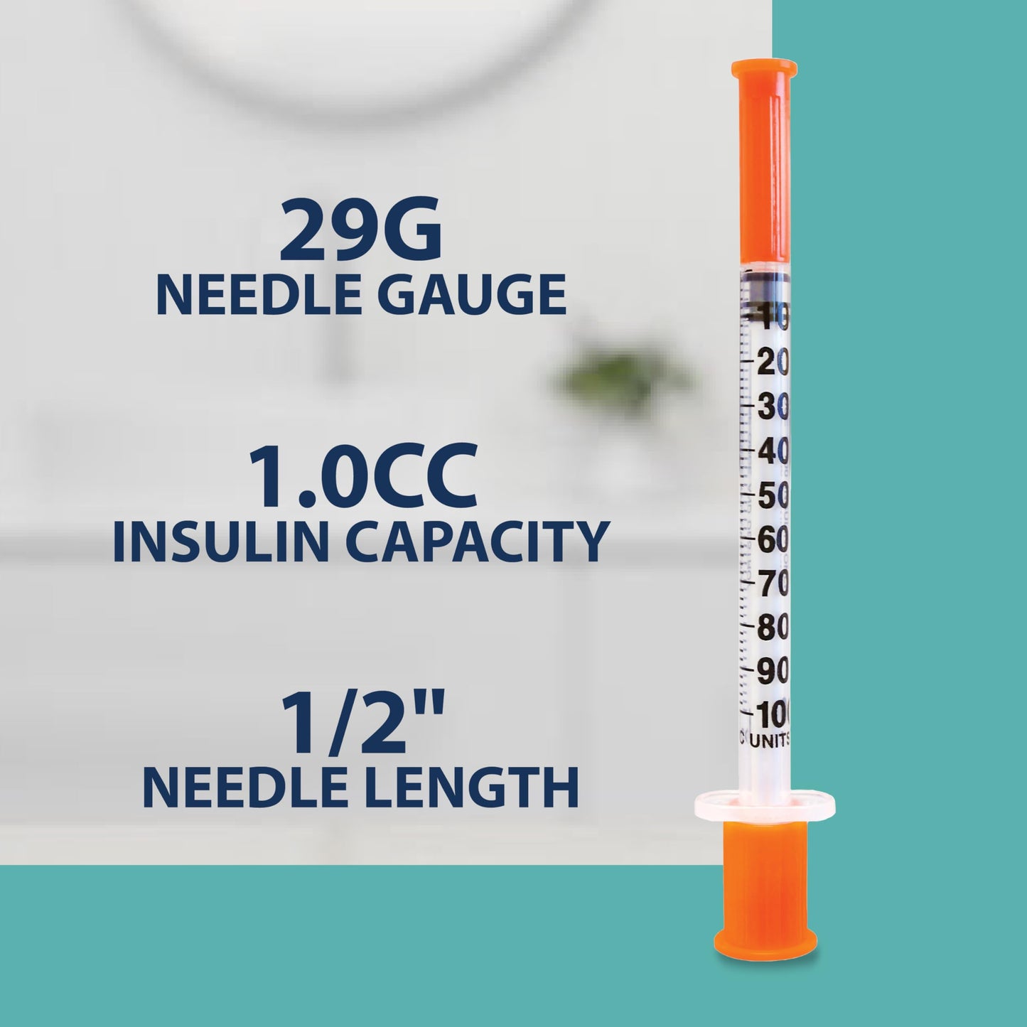 TRUEplus Single-Use Insulin Syringes, 31G, 0.3cc, 5/16 Inch, 100 Count