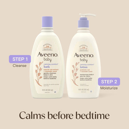 Aveeno Baby Calming Comfort Bath, Body & Hair Wash, Tear Free, 18 fl. oz