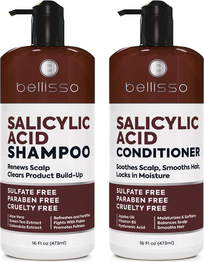 Caffeine Shampoo and Conditioner Set - Volumizing Products for Women and Men - Thickening, Volume Boosting Formula for Thinning and Fine Hair - Sulfate Free, No Parabens - Hydrating, Salon Grade