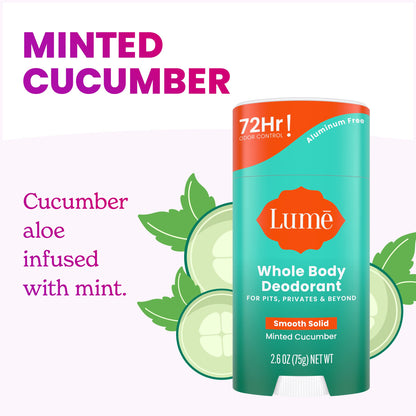 Lume Whole Body Deodorant - Solid Stick - 2.6 oz, 2 pk (Soft Powder)