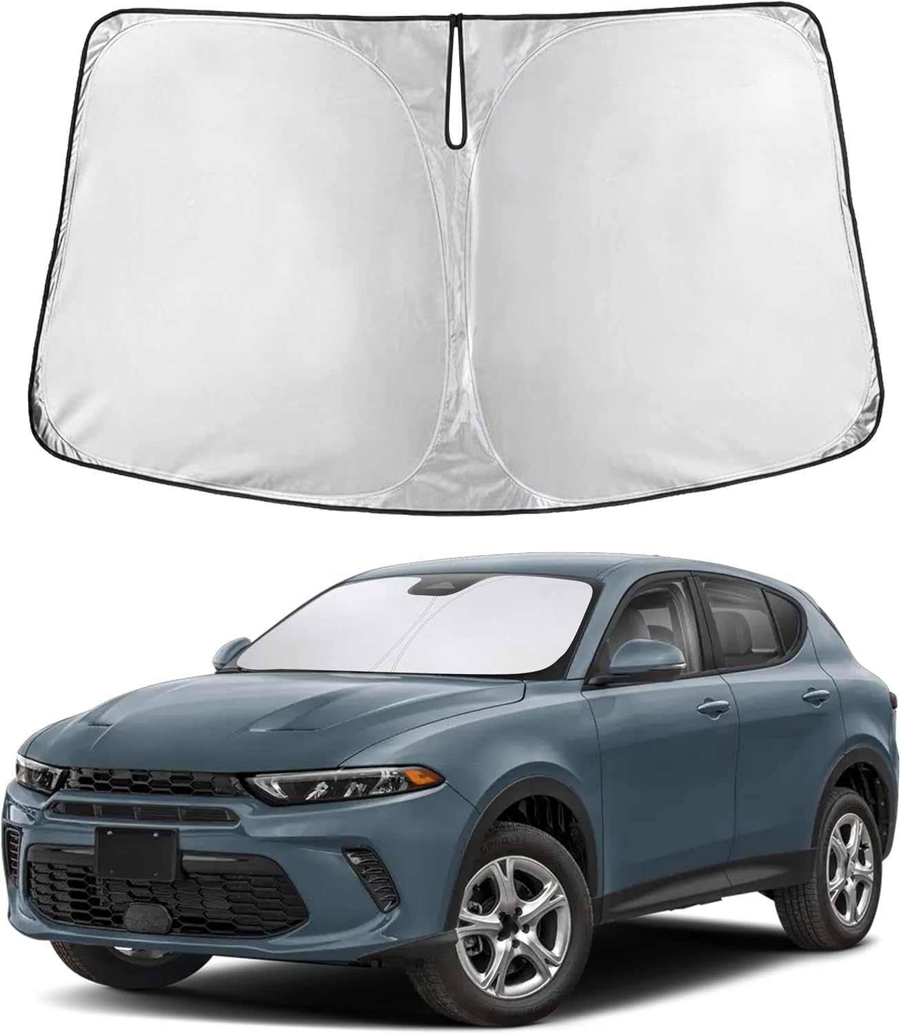 Econour Car Windshield Sun Shade, Front Window Sun Blocker for SUVs,Sedan