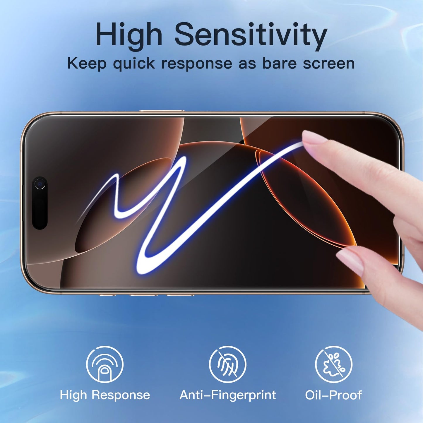 JETech Privacy Screen Protector for iPhone 17 Pro Max, 2-Pack