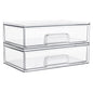 Vtopmart 2 Pack Small Clear Stackable Storage Drawers for Desk, Countertop