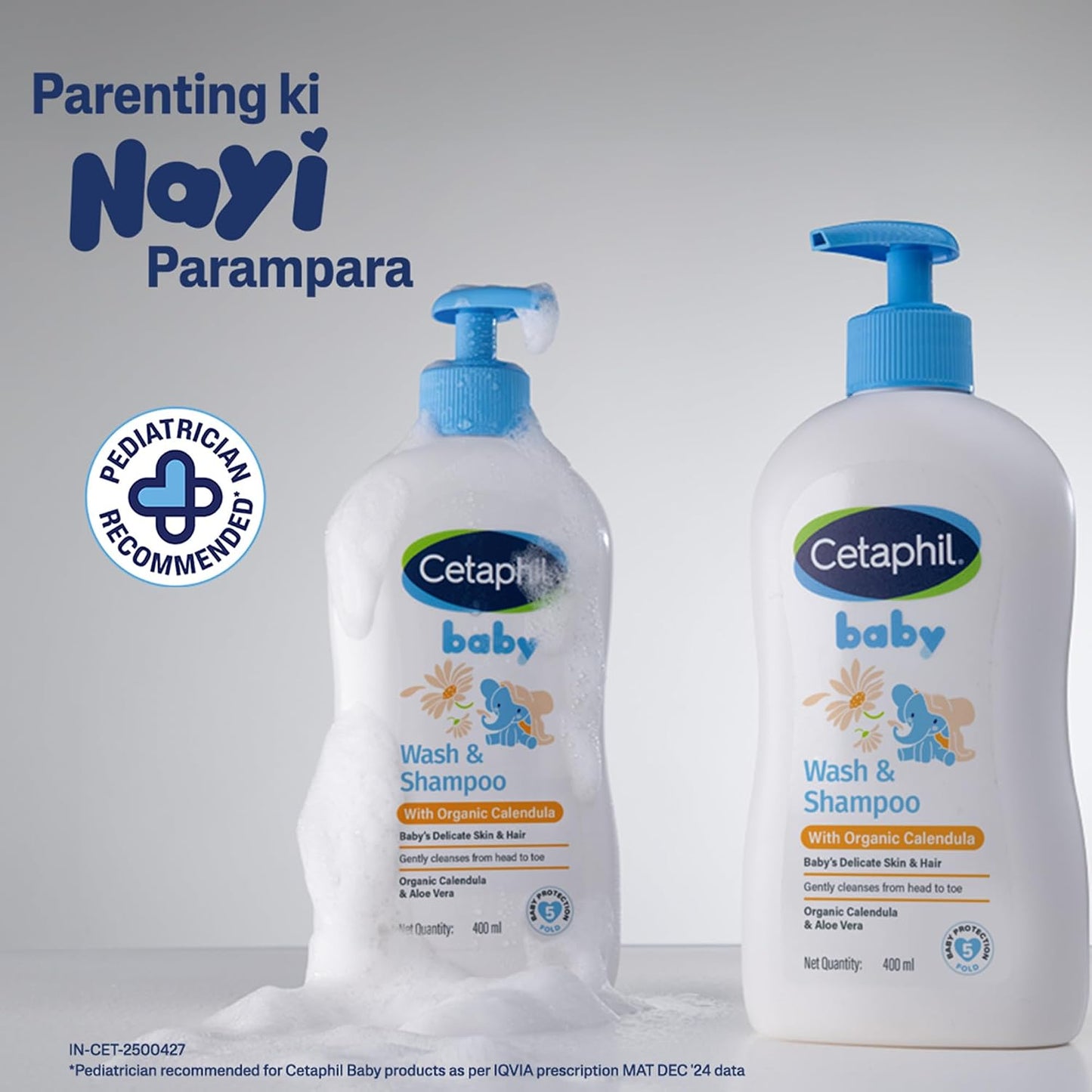 Cetaphil Baby Wash & Shampoo + Lotion, Sensitive Skin, 13.5oz, 2ct