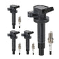 UF667 Ignition Coil & ILZFR6D11 Double Iridium Spark Plug for BMW 2.5-6.0L