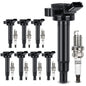 UF667 Ignition Coil & ILZFR6D11 Double Iridium Spark Plug for BMW 2.5-6.0L