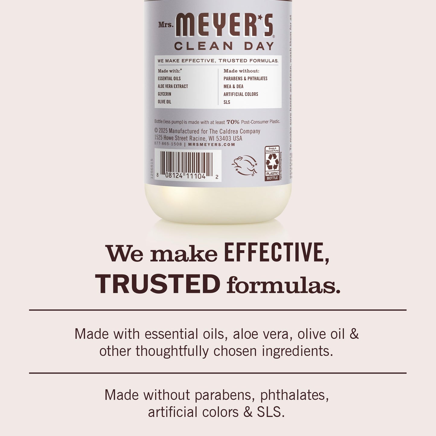 MRS. MEYER'S CLEAN DAY Hand Soap, Basil Scent, 12.5 Fl Oz Bottle - 3 Pack