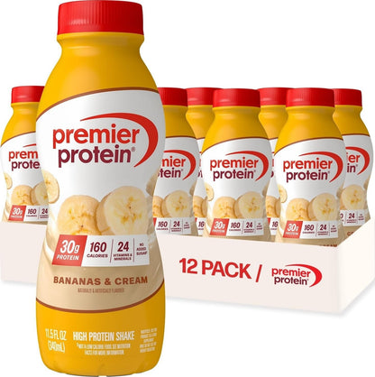 Premier Protein 30g High Protein Shake, Chocolate, 12 Pack
