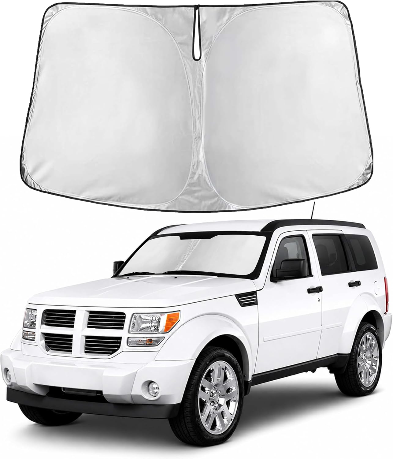 Econour Car Windshield Sun Shade, Front Window Sun Blocker for SUVs,Sedan
