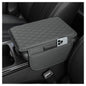 Stacool Upgraded Car Center Console Cover,Microfiber Leather Car Armrest Cover Cushion with 2 Storage Bags,Universal Car Armrest Storage Box (Black)