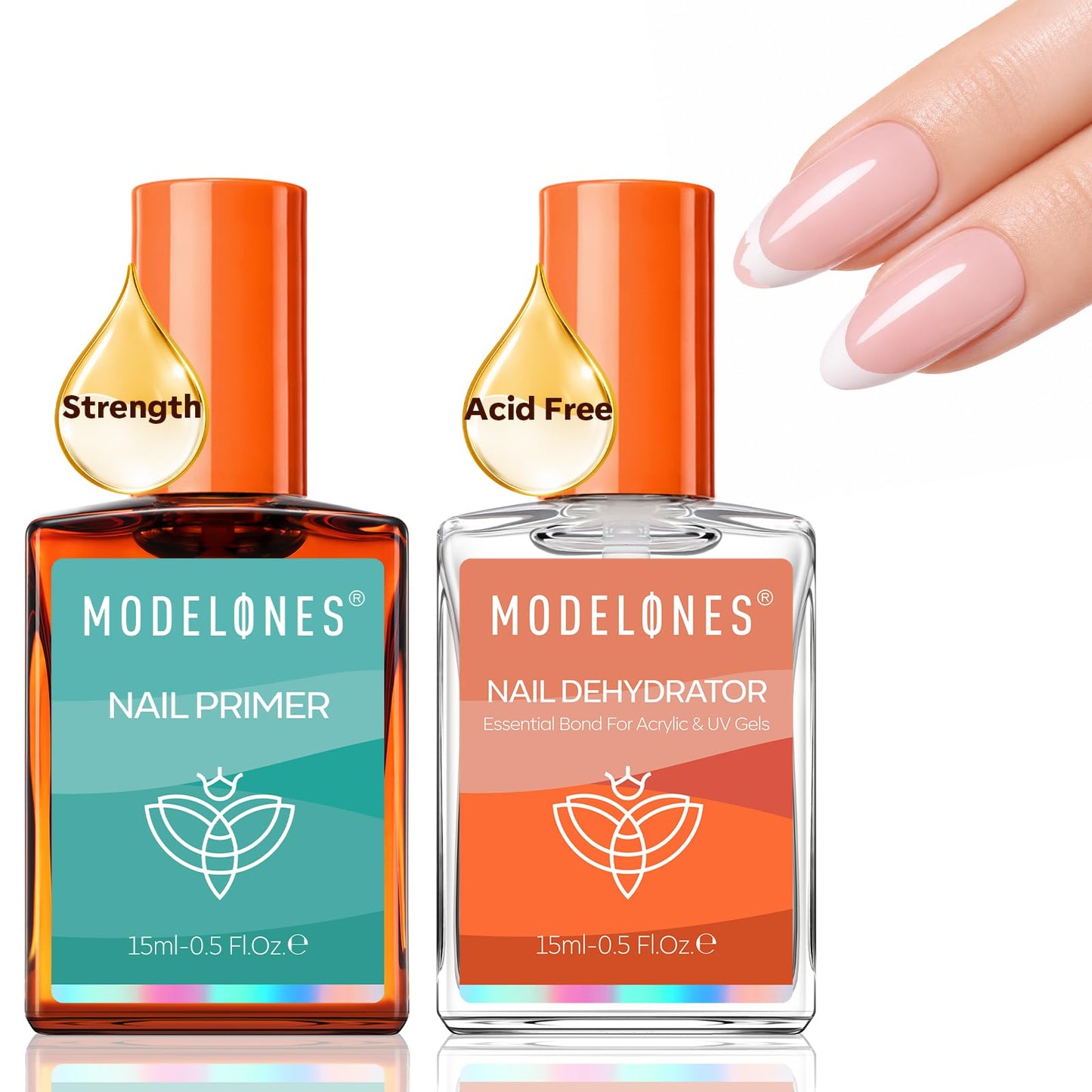 modelones Gel Top Base Coat Set 15ml 2026 Upgrade No Wipe Super Shine