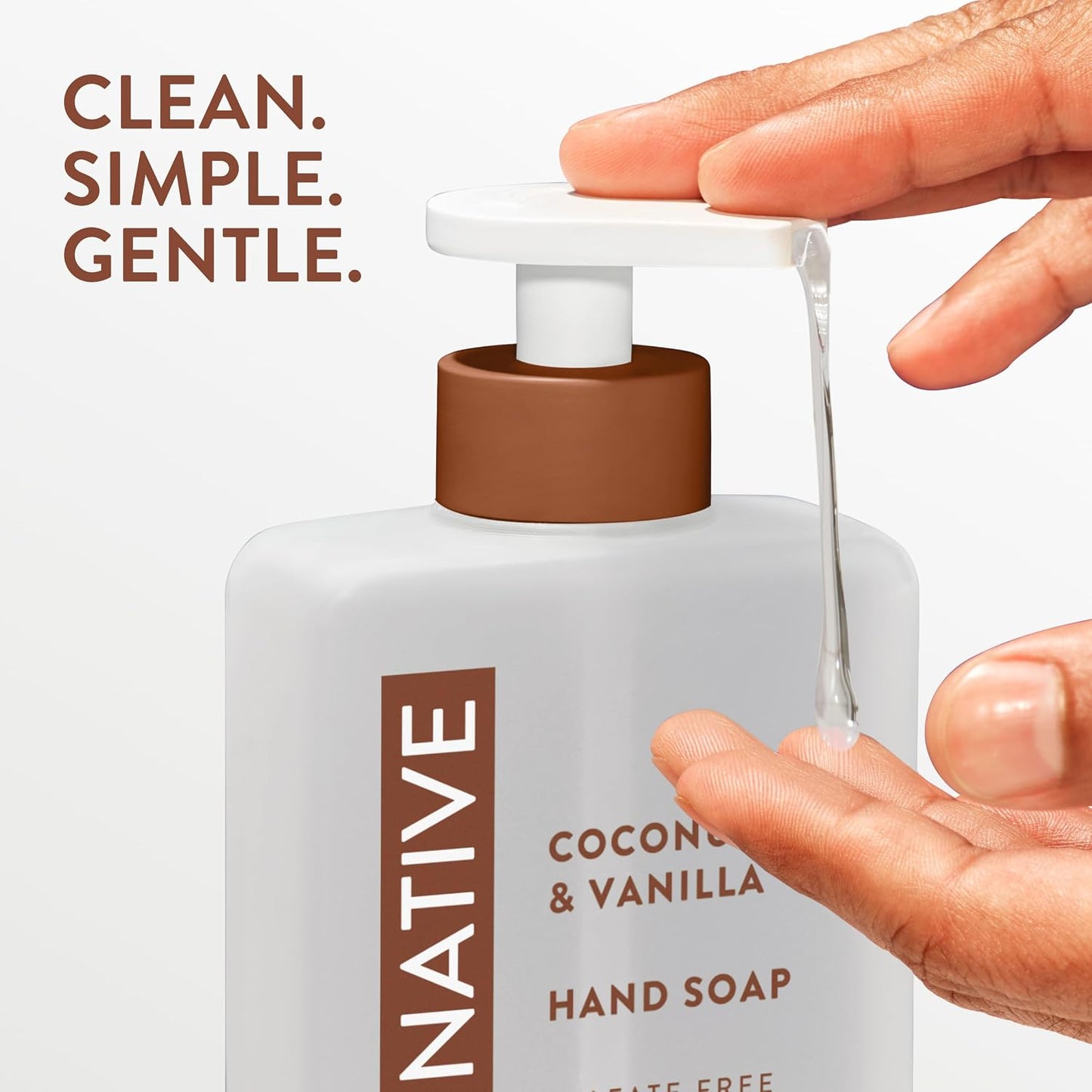 Native Liquid Hand Soap, Toasted Vanilla & Honey Scent, Non-Drying Formula for Soft, Smooth Hands, Made with Plant-Based Cleansers, Sulfate & Paraben Free, 13 oz Bottle