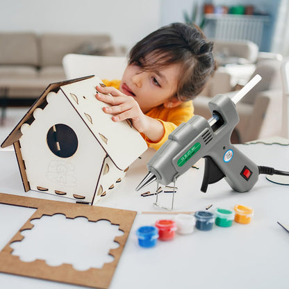 SHJADE Hot Glue Gun with 30 Glue Sticks, 20W Mini Hot Melt Gun Kit(White)