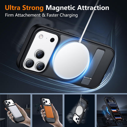 SPIDERCASE Magnetic for iPhone 17 Pro Max Case,with Kickstand,Clear