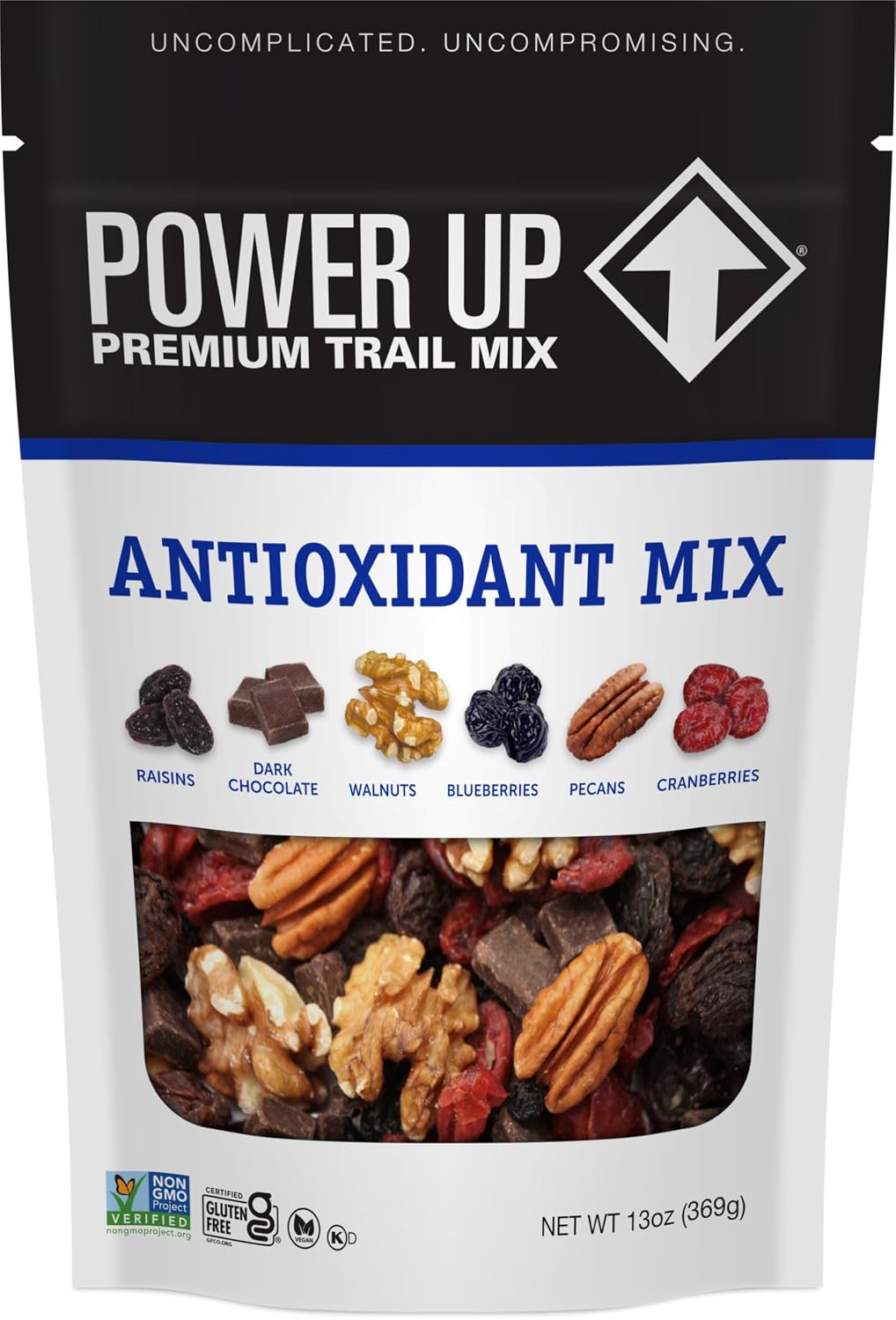 Power Up Trail Mix, Mega Omega Trail Mix, Non-GMO, Vegan, Gluten Free, No Artificial Ingredients, Gourmet Nut, 14 Ounce Bag