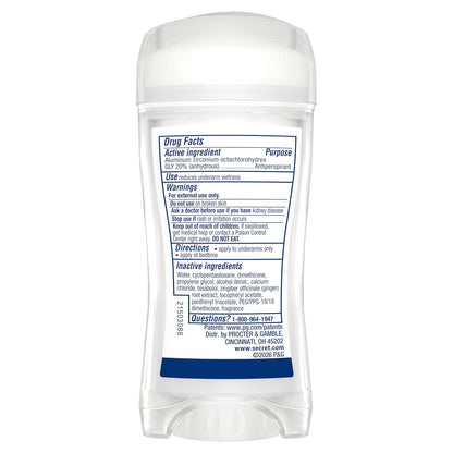 Secret Clinical Strength 100HR Sweat & Odor, Clear Gel Antiperspirant Deodorant for Women, 3X Stress Protection with Hyaluronic Acid, PH Balancing Minerals, Clear Lavender Scent, 2.6 oz