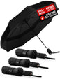 Windproof Travel Umbrella - Compact & Withstands Winds up to 100MPH, Strongest Premium Auto Folding Umbrella for Rain and Sun - Durable, Light & Portable for Women & Men, Fits Backpack & Cars