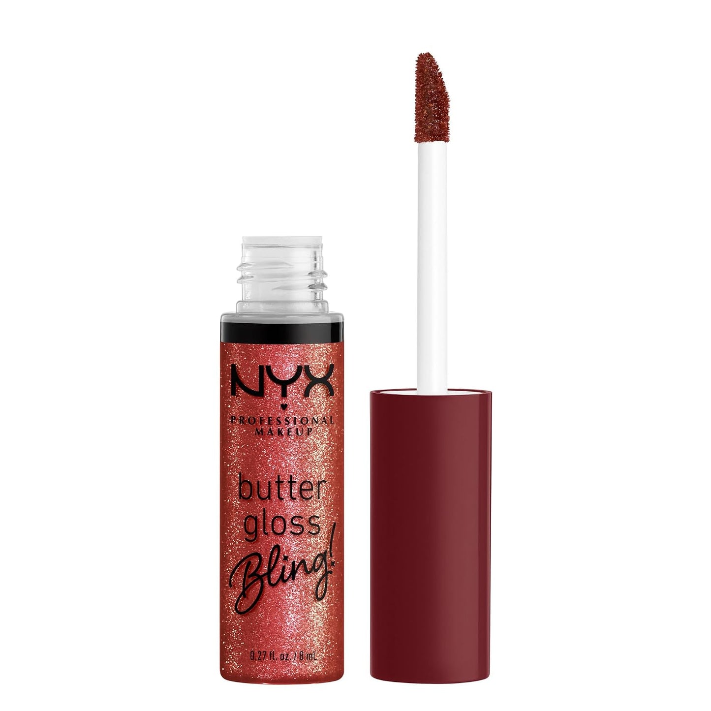 NYX PROFESSIONAL MAKEUP Butter Gloss, Non-Sticky Lip Gloss - Praline (Deep Nude)