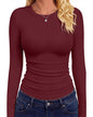 GAYHAY Long Sleeve Shirts for Women Tops Fitted Clothes Fall Fashion 2026