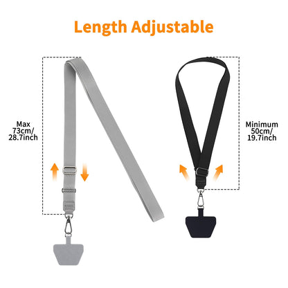 CACOE Phone Lanyard, Black+Dark Blue, 2 Pcs