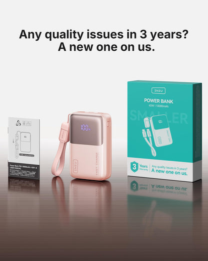 INIU Portable Charger, Ultra Mini 10000mAh 45W Fast Charging Power Bank