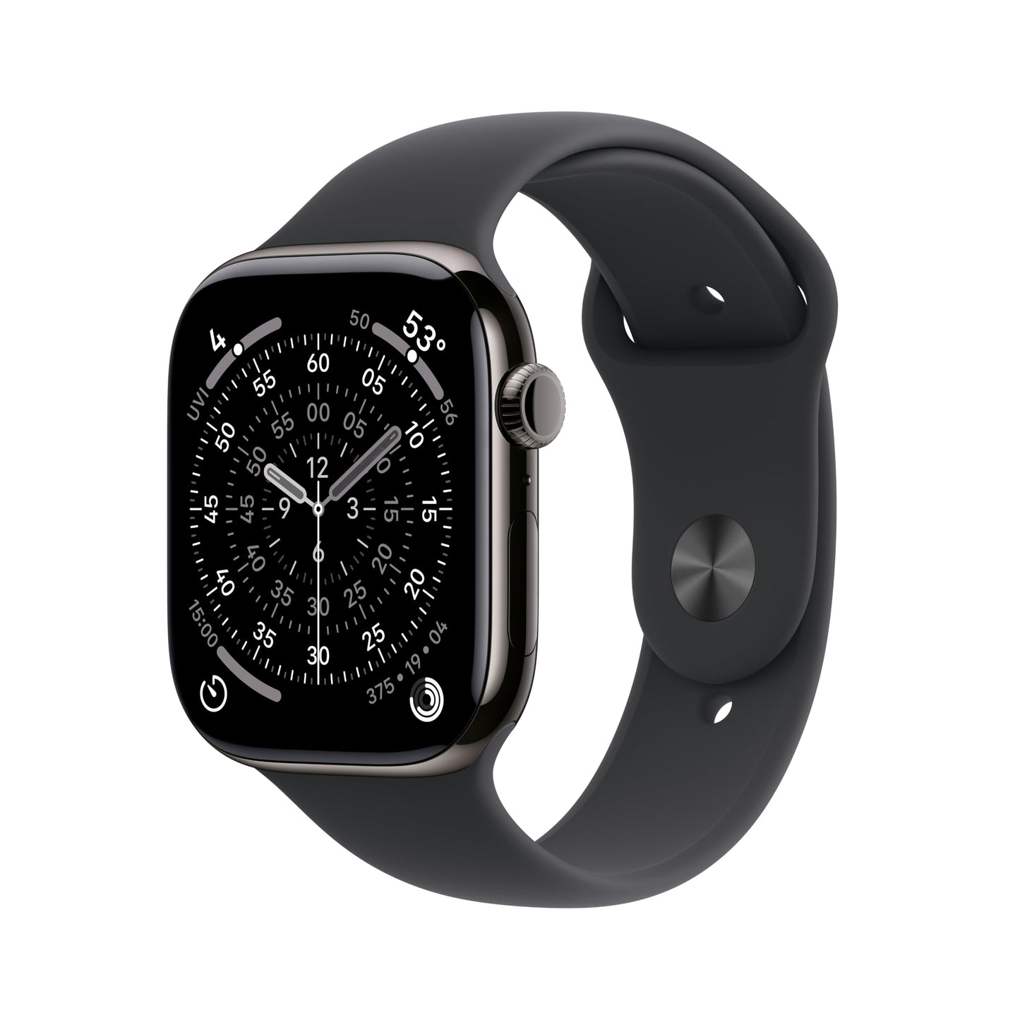 Apple Watch Series 11 [GPS 46mm] Smartwatch with Jet Black Aluminum Case with Black Sport Band - M/L. Sleep Score, Fitness Tracker, Health Monitoring, Always-On Display, Water Resistant