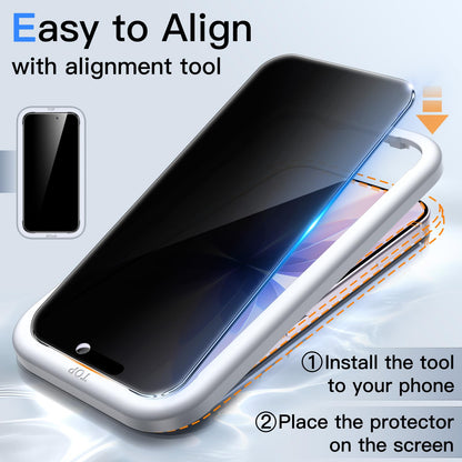 JETech Privacy Screen Protector for iPhone 17 Pro Max, 2-Pack