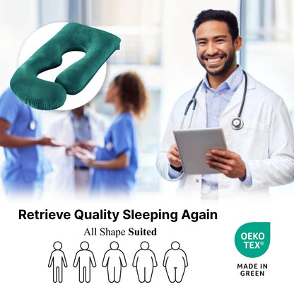 ALLOPERA Pregnancy Pillow, Full Body Maternity Pillow 57 inch, with Removable Washable Cover - Sleep Support for Legs, Back, Neck, Shoulder, HIPS, Belly, Velvet Cover-Grey-Dark Blue