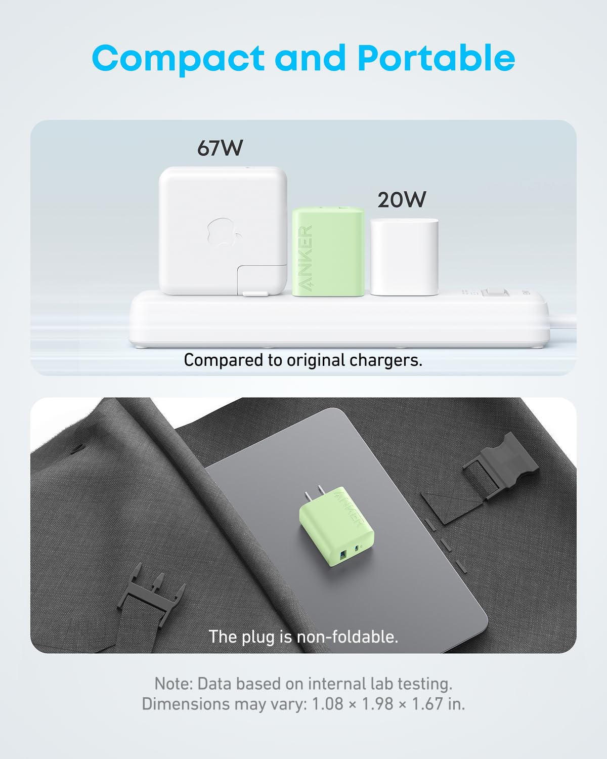 Anker Phone Charger, 20W USB C Charger Block, Type C Charger Fast Charging
