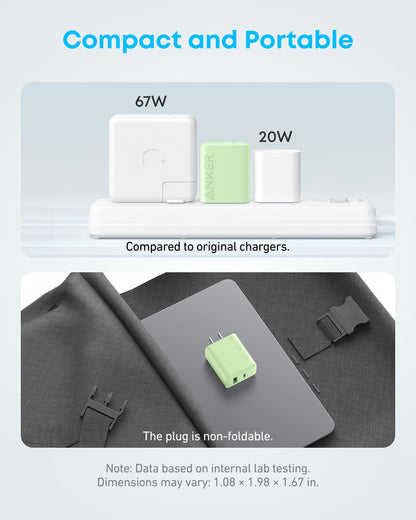 Anker Phone Charger, 20W USB C Charger Block, Type C Charger Fast Charging