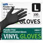 Supmedic Vinyl Disposable Exam Gloves, Black 4Mil Powder-Free Latex-Free Medical Food Safe Cooking Cleaning Glove 100 &1000Ct