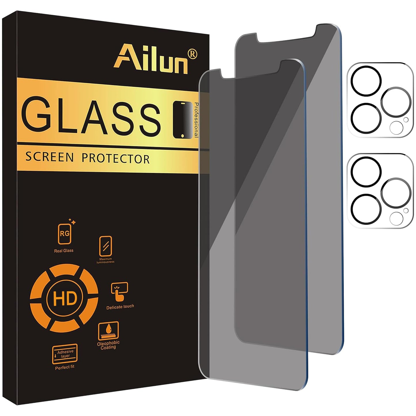 Ailun Privacy Screen Protector+Camera Lens Protector for iPhone 17 Pro Max