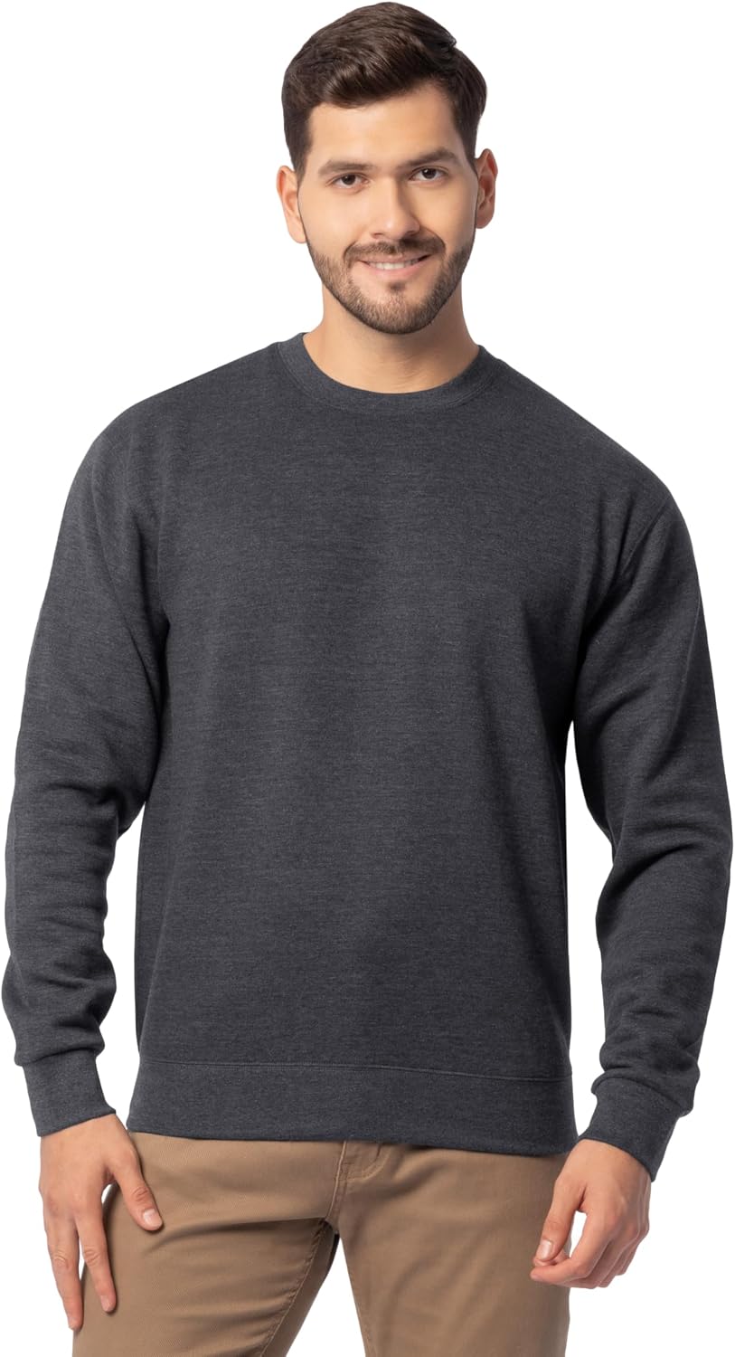 Fruit of the Loom Men's Eversoft Fleece Crewneck Sweatshirts, Moisture Wicking & Breathable, Sizes S-4x