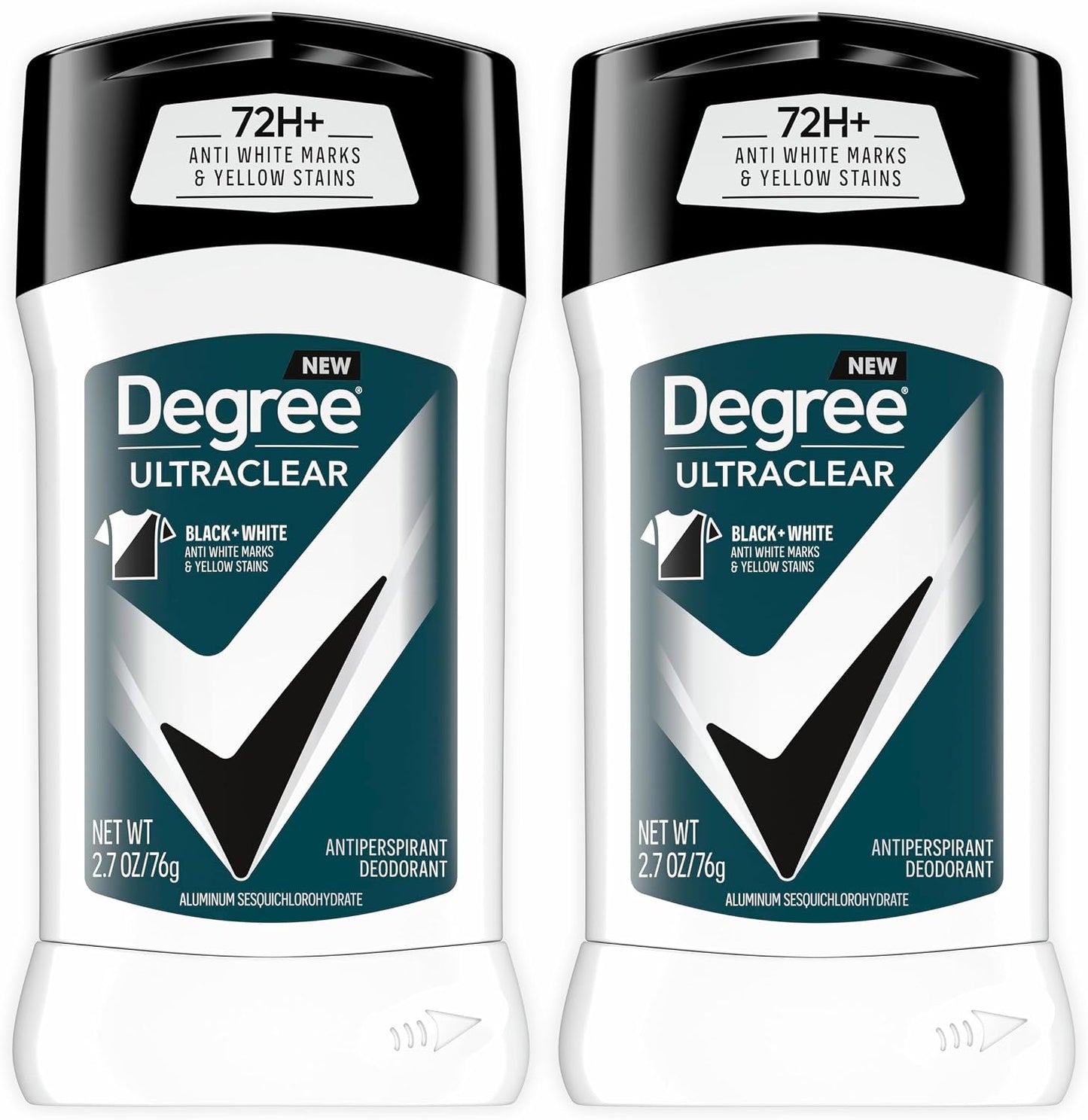 Degree Men UltraClear Antiperspirant Black+White Sweat & 2 Count 2.7 oz