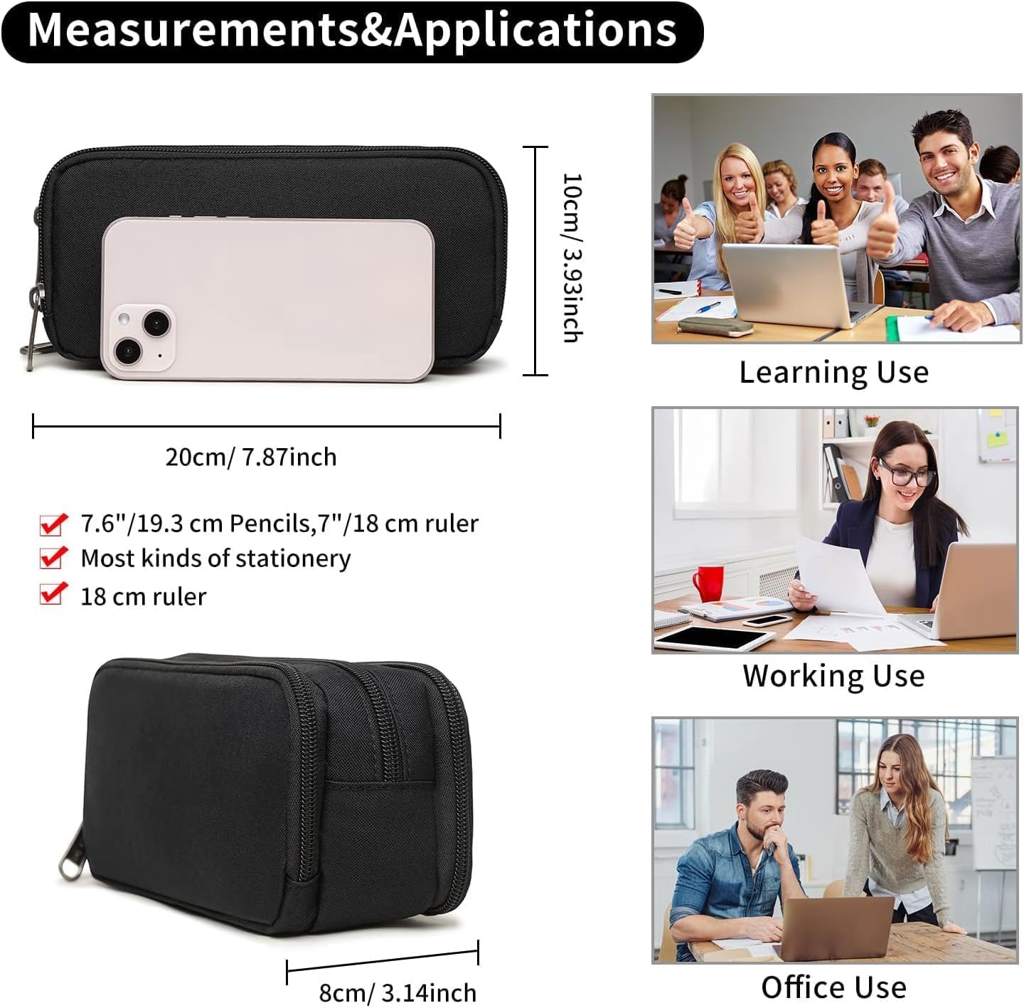 Della Gao Pencil Case Small Pencil Pouch Aesthetic Pencil Box