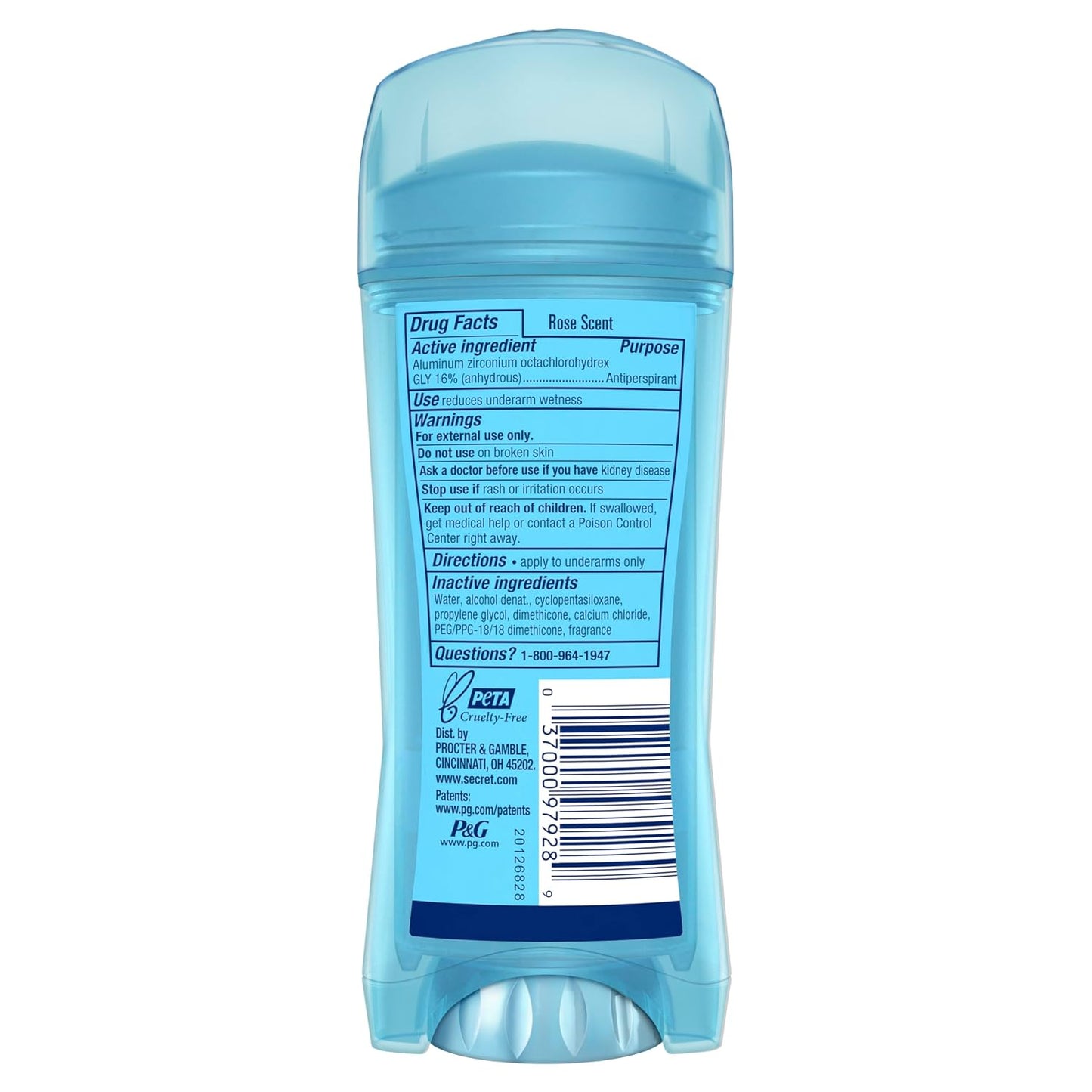 Secret Fresh Antiperspirant Deodorant for Women, 72hr Freshness on the Rocks with Pro-Hyaluronic Acid, Miami Mocktails Edition, Clear Gel, Pineapple Paradise with Pineapple & Coconut Scent, 2.6 oz