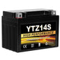 YTX14AH-BS 12V 12Ah Motorcycle Battery, 220CCA Rechargeable Maintenance Free Sealed AGM Battery, Powersport Replacement for ATV, UTV, Scooter