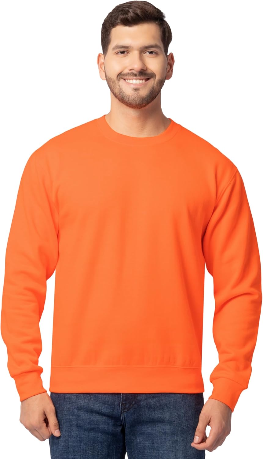 Fruit of the Loom Men's Eversoft Fleece Crewneck Sweatshirts, Moisture Wicking & Breathable, Sizes S-4x
