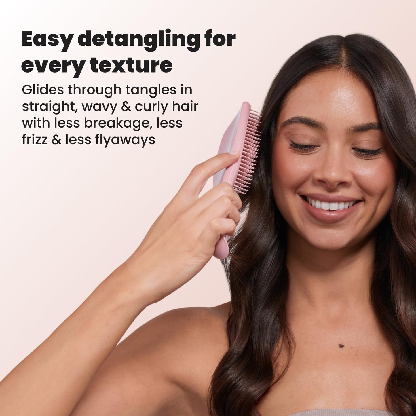 Tangle Teezer Ultimate Detangler Brush, Straight to Wavy, Liquorice Black