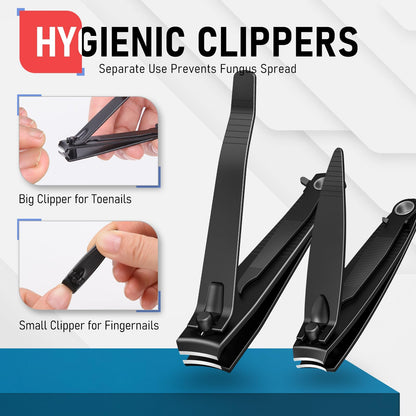 firiKer Nail Clippers with Nail File,Fingernail Clipper,Toe Nail Clippers