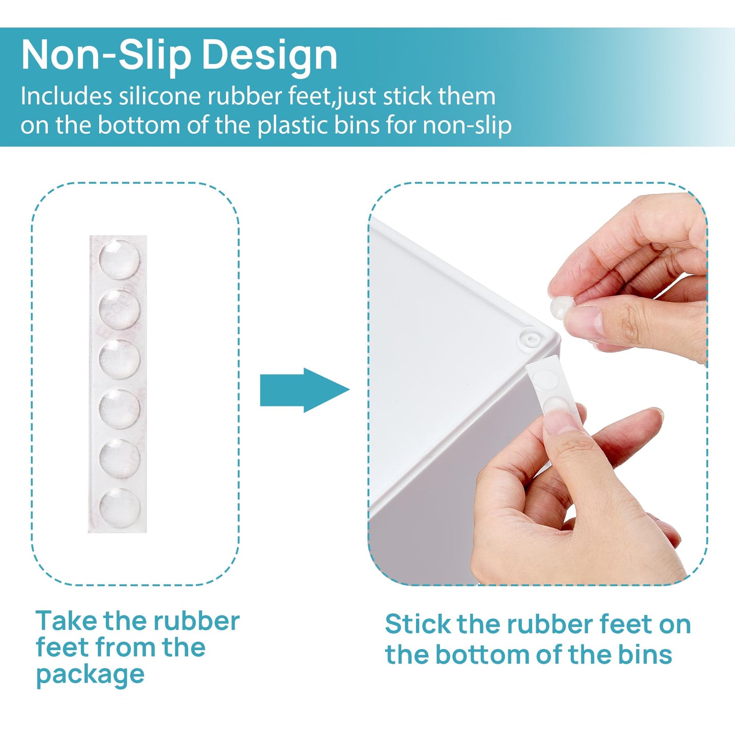 Vtopmart 2 Pack Small Clear Stackable Storage Drawers for Desk, Countertop