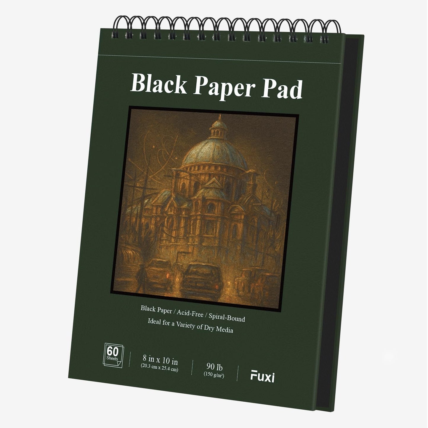 Fuxi 9" x 12" Sketch Book_Top Spiral Bound Sketchbook_100Sheets 68lb/100gsm