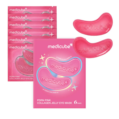 medicube Jelly Eye Mask PDRN Pink Collagen - Hydrogel Eye Patches, 50 Pairs