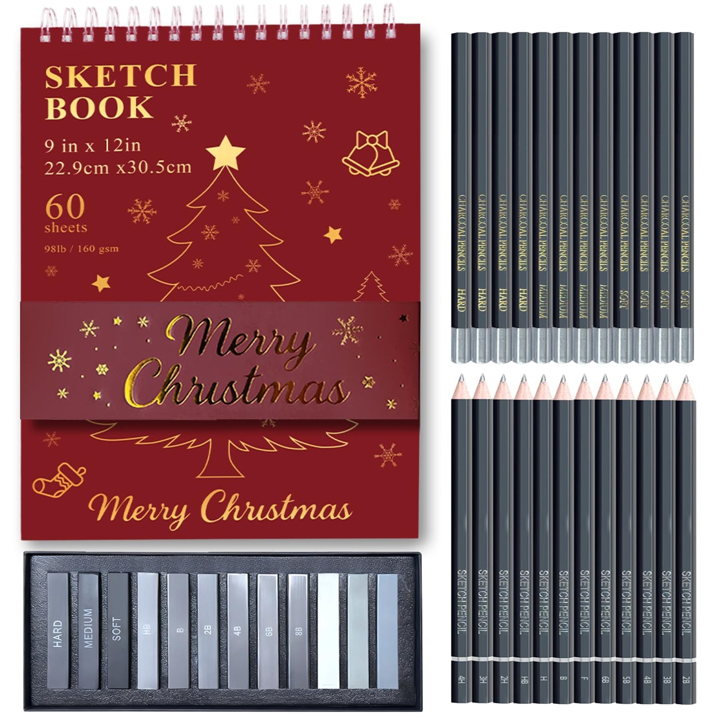 Fuxi 9" x 12" Sketch Book_Top Spiral Bound Sketchbook_100Sheets 68lb/100gsm