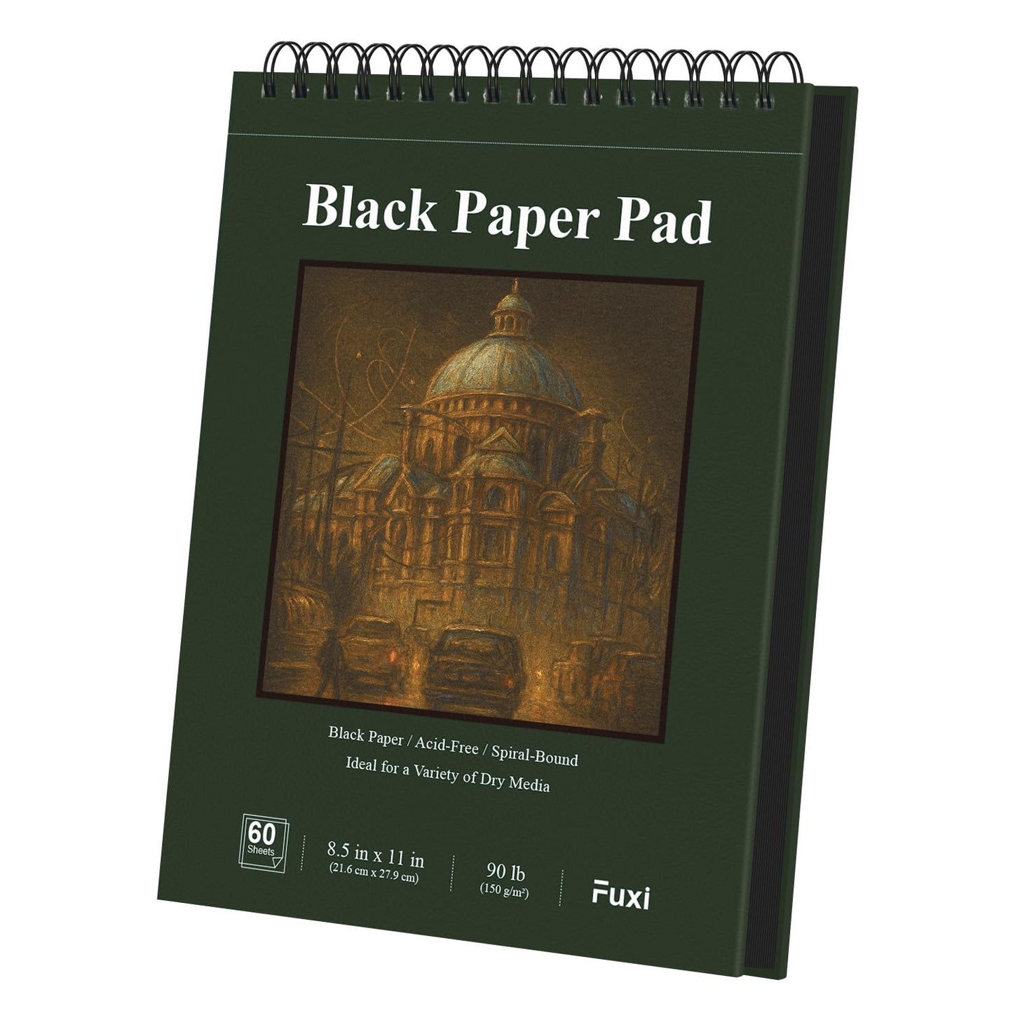 Fuxi 9" x 12" Sketch Book_Top Spiral Bound Sketchbook_100Sheets 68lb/100gsm