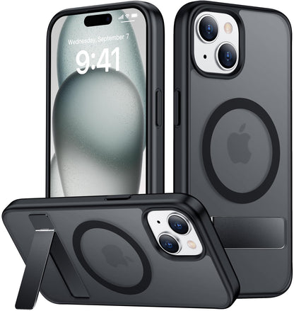 SPIDERCASE Magnetic for iPhone 17 Pro Max Case,with Kickstand,Clear