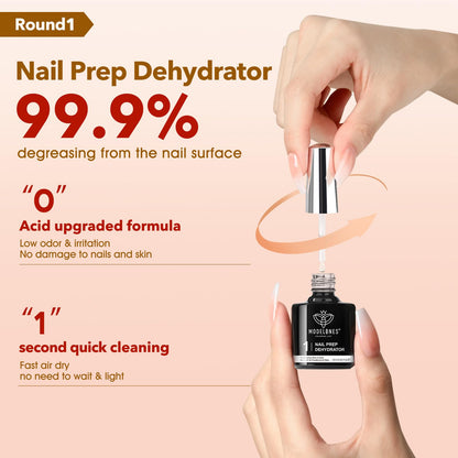 modelones Gel Top Base Coat Set 15ml 2026 Upgrade No Wipe Super Shine