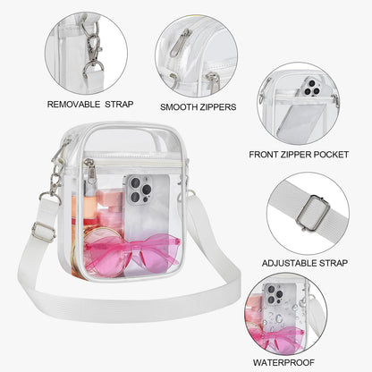 USPECLARE Clear Purse for Stadium Events Transparent Messenger Bag