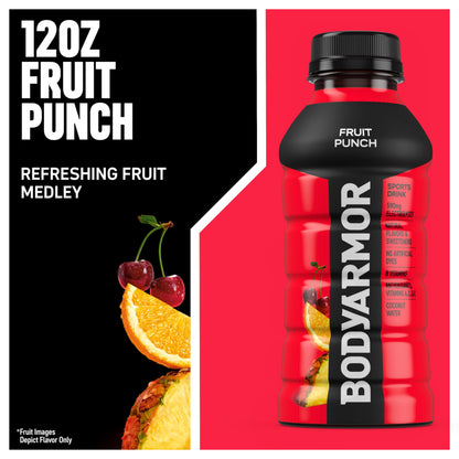 BODYARMOR Sports Drink, Strawberry Banana, Electrolyte Drink Hydration, 12 Fl Oz Bottles (8 Pack), Flavored Coconut Water with B Vitamins & Antioxidants